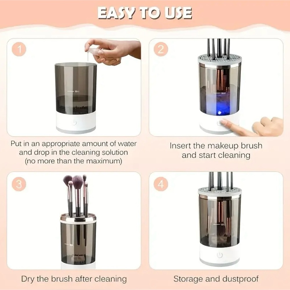 Makeup Brush Cleaner USB Plug Portable Electric - Picture 5 of 9
